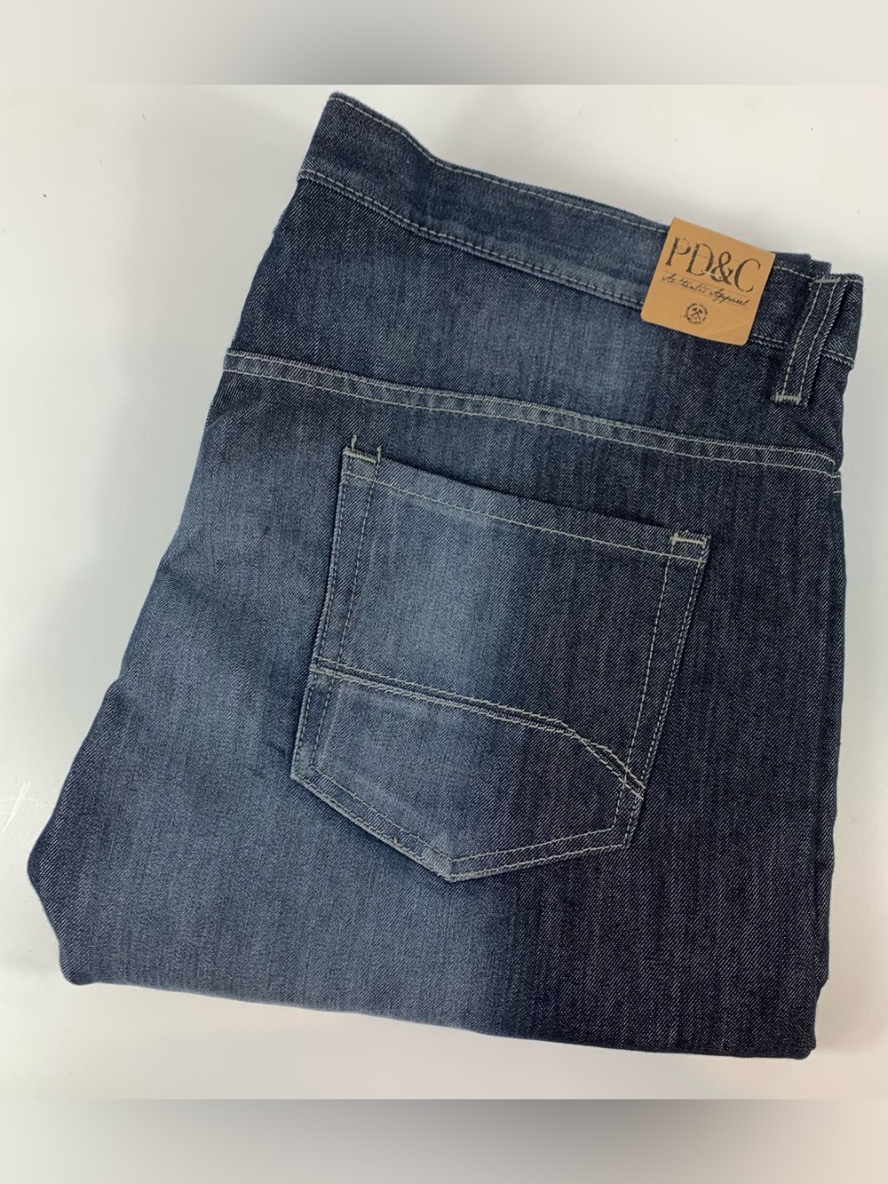PD&C Paper Denim Men’s Jeans 44 X 32 Slim Straight Navy Blue Sam 2014 New w/ Tag